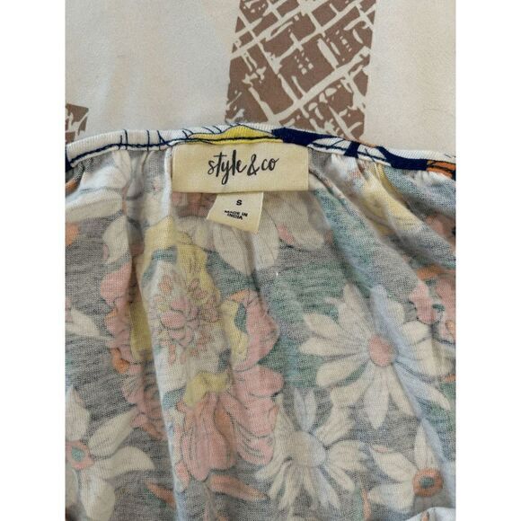 STYLE & CO Mixed-Media Tie-Neck Tassel Ties Top Size Small - Picture 6 of 8